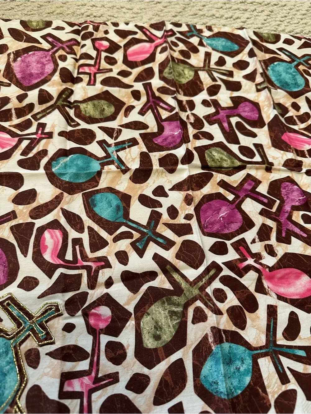 Vivienne Westwood Orb Jewel Print Cotton Neckerchief